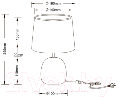 Прикроватная лампа Arte Lamp Titawin A5022LT-1GY