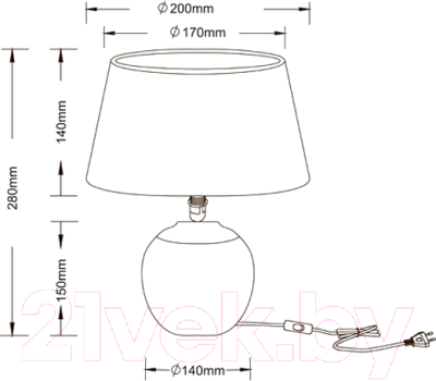 Прикроватная лампа Arte Lamp Scheat A5033LT-1WH