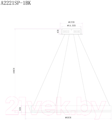 Потолочный светильник Arte Lamp Veritate A2221SP-1BR