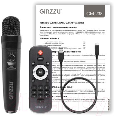 Портативная колонка Ginzzu GM-238