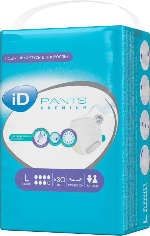 Трусы впитывающие для взрослых ID Pants Premium L