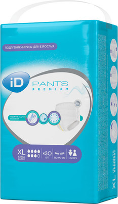 Трусы впитывающие для взрослых ID Pants Premium XL (30шт) -