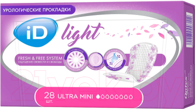 Прокладки урологические ID Light Ultra Mini (28шт)
