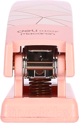 Степлер Deli Macaron / 0402F (розовый)