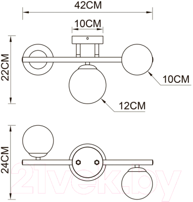 Люстра Arte Lamp Gemini A2243PL-3PB