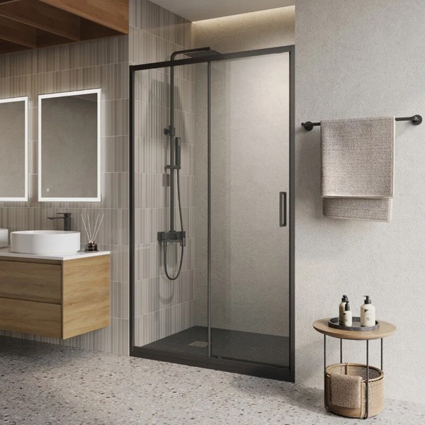 Купить Душевая дверь BelBagno Luce-BF-1-120-C-NERO в Минске
