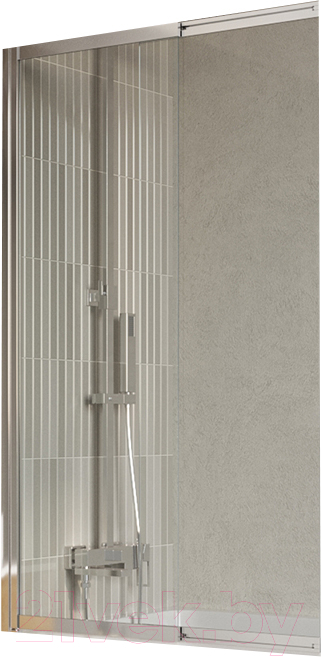 Стеклянная шторка для ванны BelBagno Luce-VF-11-90/145-C-Cr