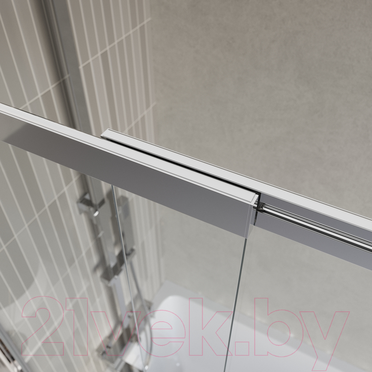 Стеклянная шторка для ванны BelBagno Luce-VF-11-90/145-C-Cr — фото 3