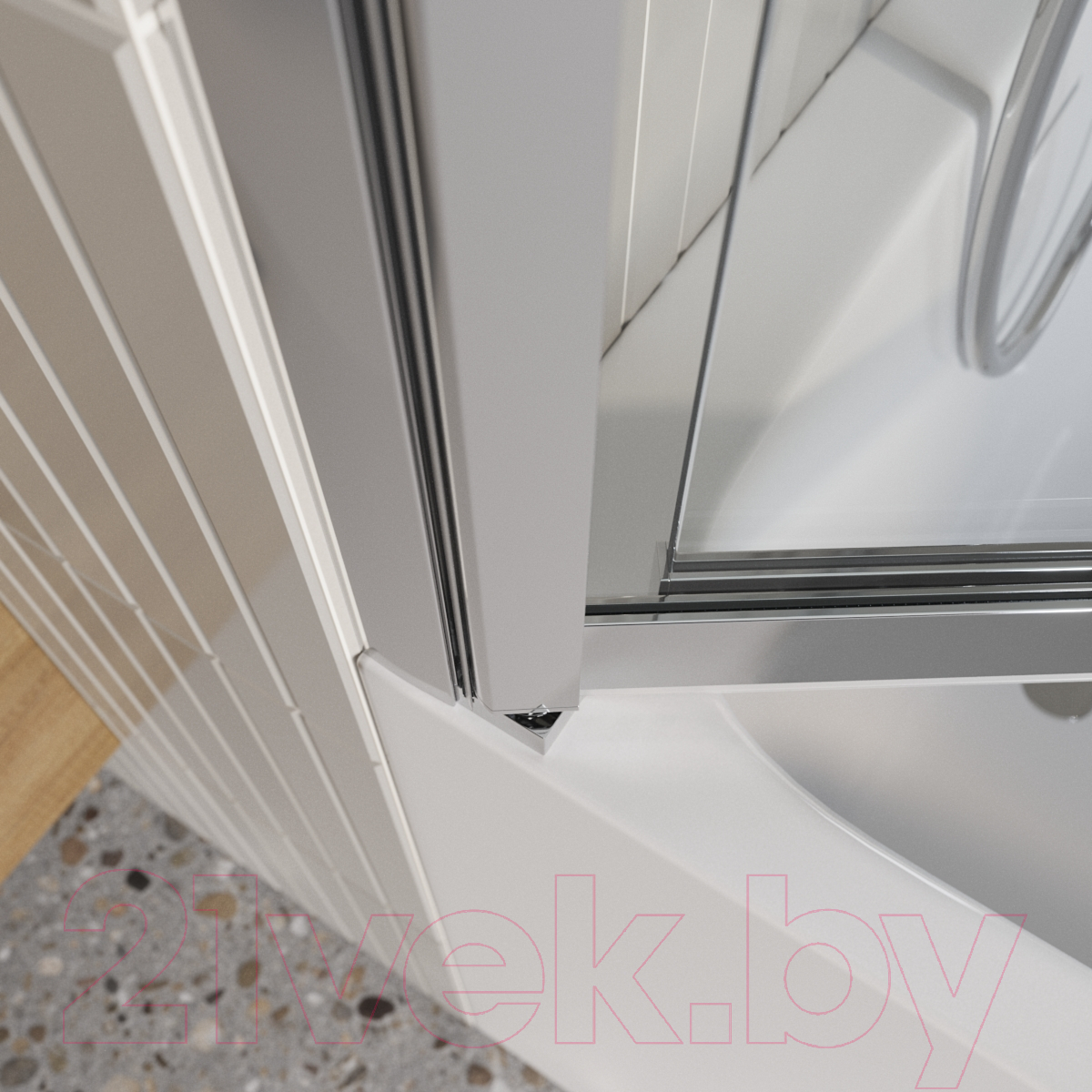 Стеклянная шторка для ванны BelBagno Luce-VF-11-90/145-C-Cr — фото 5