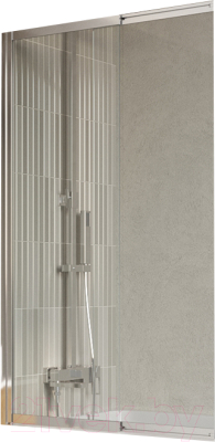 Стеклянная шторка для ванны BelBagno Luce-VF-11-90/145-C-Cr