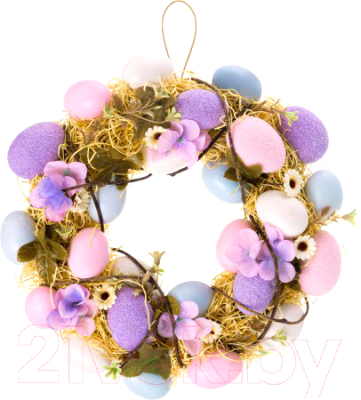 Изображение товара Декор настенный Elan Gallery Венок Сиреневое очарование / 450135