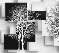 Фотообои листовые ФабрикаФресок 3D Абстракция Дерево Инь-Янь / 933270 (300x270) - 