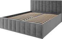 Двуспальная кровать ДСВ Лана 1.4 с подъемным механизмом (графит софт) - 