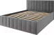 Двуспальная кровать ДСВ Лана 1.4 с подъемным механизмом (графит софт) - 