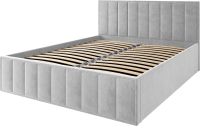 Двуспальная кровать ДСВ Лана 1.4 с подъемным механизмом (серый софт) - 