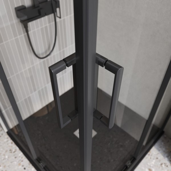 Купить Душевой уголок BelBagno Luce-A-2-90-C-NERO в Минске