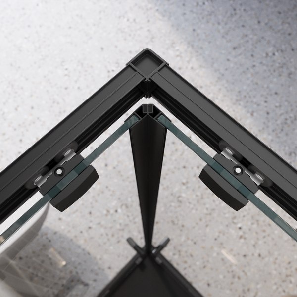 Купить Душевой уголок BelBagno Luce-A-2-90-C-NERO в Минске