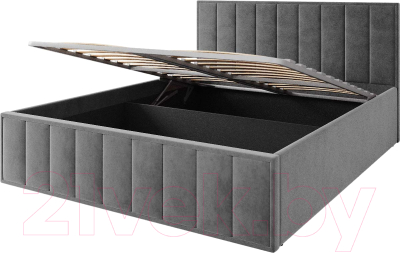 Двуспальная кровать ДСВ Лана 1.8 с подъемным механизмом (графит софт)