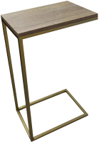 Приставной столик BZT Simmin Golden SCGW001 (золотое основание/коричневая доска) - 