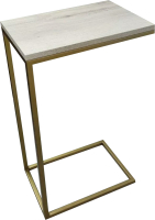 Приставной столик BZT Simmin Golden SCGL001 (золотое основание/светлая доска) - 