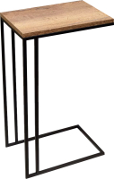 Приставной столик BZT Simmin Duo SDBW001 (черное двойное основание/коричневая доска) - 