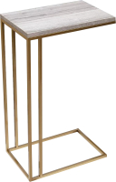 Приставной столик BZT Simmin Duo Golden SDGL001 (золотое двойное основание/светлая доска) - 