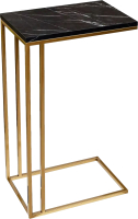 Приставной столик BZT Simmin Duo Golden SDGD001 (золотое двойное основание/черная доска) - 