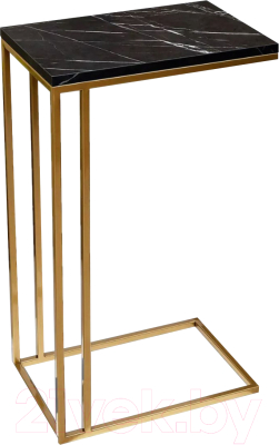 Приставной столик BZT Simmin Duo Golden SDGD001 (золотое двойное основание/черная доска)