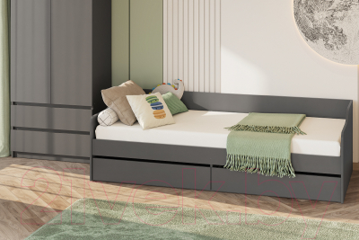 Каркас кровати NN мебель КР 2 90x200 (графит серый)