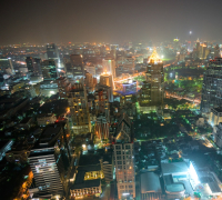 Фотообои листовые ФабрикаФресок Ночной Город. Ночной Бангкок. Азия / 1103270 (300x270) - 