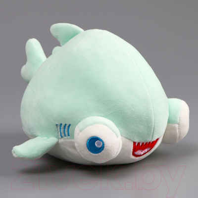 Мягкая игрушка Sima-Land Акула с большими глазами / 10063602 (бирюзовый)