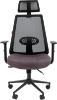 Кресло офисное Chairman 535 (ткань черный/серый) - 