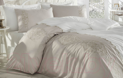 Комплект постельного белья Dantela Vita Elegance с вышивкой 200x220 / 10074