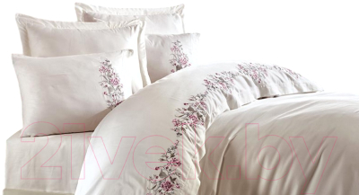 Комплект постельного белья Dantela Vita Efsa с вышивкой 200x220 / 10590 (кремовый)