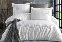 Комплект постельного белья Dantela Vita Pamira с вышивкой 200x220 / 11060 (белый) - 