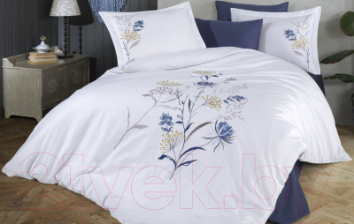 Комплект постельного белья Dantela Vita Nilifer с вышивкой 200x220 / 11686 (белый)