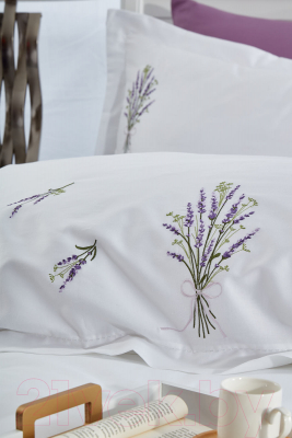 Комплект постельного белья Dantela Vita Lavender с вышивкой 200x220 / 11838