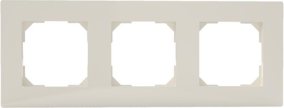 Рамка для выключателей и розеток Tokov Electric Pixel TKE-PX-RM3-C02 (бежевый) - 