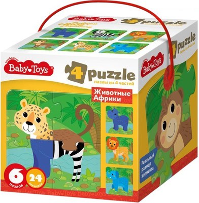 Развивающая игра Baby Toys Собери свою зверюшку. Животные Африки / 04690 - 