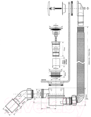 Сифон Эстет McAlpine Mrb11 / ФР-00014753 (белый матовый)