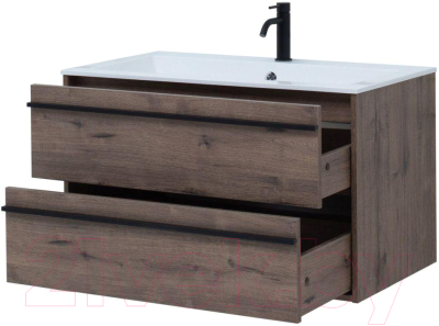 Комплект мебели для ванной Aquanet Lino 90 / 273242 (дуб веллингтон)