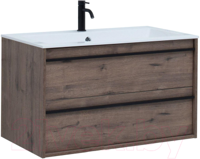 Комплект мебели для ванной Aquanet Lino 90 / 273242 (дуб веллингтон)