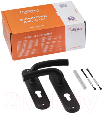 Изображение товара Ручка дверная Нора-М 796А-55мм (черный)