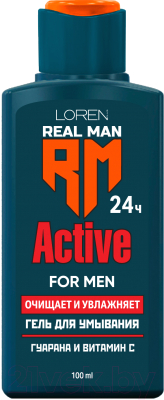 Гель для умывания Ecoandvit Real Man Active С гуараной и витамином С (100мл)