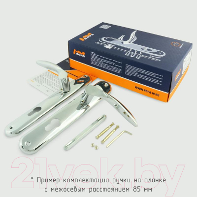 Изображение товара Ручка дверная Нора-М 23-85мм / 11452 (старая медь)