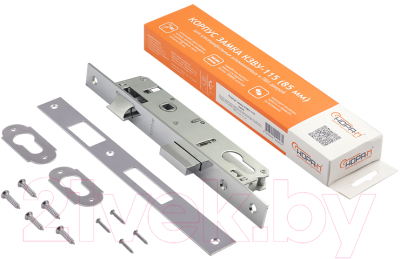 Изображение товара Корпус врезного замка Нора-М КЗВУ-115 30-85мм / 19422 (хром)