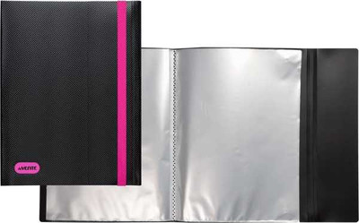 Папка для бумаг deVente Monochrome / 3101022 (черный/неоновый розовый) -