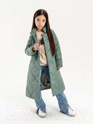 Пальто детское Amarobaby Trendy / AB-OD22-TRENDY29/39-140  (фисташковый, р.140-146)