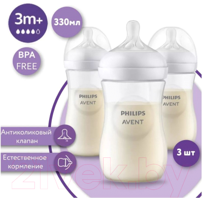 Набор бутылочек для кормления Philips AVENT Natural Response / SCS100/03