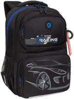 Школьный рюкзак Grizzly RB-453-3 (черный/синий) - 